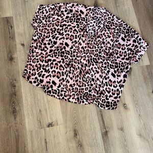 JODIFL Pink and Black Animal Print Top